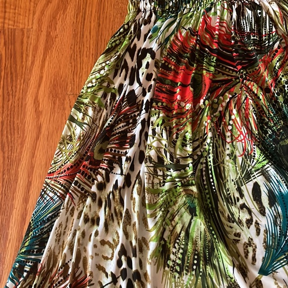 Animal Print Green Dress, Brand: Unknown, Size: Small/Medium (stretchy) - Picture 4 of 4